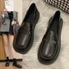 Nuevos Zapatos Planos Perezosos Slip-On con Cadena Otoño e Invierno 2024 para Madres de Escuela Secundaria Zapatos Individuales para Mujer Comercio Exterior para Mujer