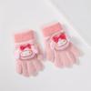 Guantes de invierno para niños, lindos guantes de punto de cinco dedos, gruesos, resistentes al frío y cálidos para niños y niñas, venta al por mayor
