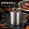 Copo Dobrável de Aço Inoxidável 304 Camada Dupla Isolado Comercial Portátil para Catering, Hotéis, Restaurantes de Hot Pot, 200Ml300M