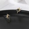 Aretes Casuales Nicho Elegantes de Alta Gama Aguja de Plata S925 Zircón para Mujer Exquisitos Aretes de Perlas Clips para Orejas Sin Perforar