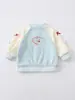 Chaqueta de Béisbol Azul para Niñas 2026 Nueva Moda Estilo Coreano Abrigo Infantil Top para Bebé Disponible para Envío de Artículo Único