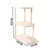 Estante de Almacenamiento de Escritorio de Madera Maciza de Tres Niveles de Gran Capacidad Disponible en Stock Organizador de Esquina para Estación de Trabajo Escritorio de Computadora