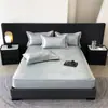 Lujo Ligero Jacquard Carbón Hielo 900D Sábanas Colchonetas Suaves Refrigeradas Clase Amigable con la Piel Transpirable Lavables a Máquina Colchoneta de Seda de Hielo para Dormir Desnudo
