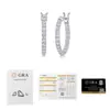 Pendientes de Moda Ins de Nicho Europeos y Americanos Plata de Ley 925 Pendientes Libres de Color Moissanita Pendientes Transfronterizos de Lujo Ligero de Alta Gama