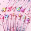 Tiktok mismo estilo Corea del Sur lindo fresco bolígrafo de gel creativo varita mágica arena movediza líquida Hada Negra Bolígrafo de Agua