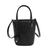 Bolso Cubo Tejido de Color Sólido Nuevo Verano 2026 para Mujer, Bolso de Mano de Nicho, Bolso Cruzado de Hombro Mini Versátil