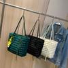 Bolsa Nuvem Estilo Ocidental Nova Feminina Pequena Fresca de Lona Bolsa de Compras Grande Capacidade Tote Bolsa Fofa Estilo Coreano Bolsa Plissada
