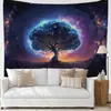 Tapeçaria Árvore da Vida Tapeçaria Decorativa Tecido Decorativo de Parede para Casa Sala de Estar Tecido para Pendurar Fundo para Transmissão ao Vivo Tapeçaria de Cabeceira