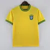 Camiseta Cinco Estrellas Brasil Cada Versión 980206 Retro Brasil Uniforme de Fútbol Copa del Mundo 2022