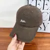 Boné de Baseball com Bordado de Letras da Moda para Homens, Estilo Coreano, Circunferência da Cabeça Grande, Simples e Estiloso, Boné Versátil com Aba de Pato para Mulheres, Primavera e Outono