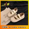 Sapatos de salto único poá sapatilhas aumento de altura estilo coreano retrô bico redondo Mary Janes 2026 outono inicial novo francês decote baixo