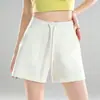 Pantalones Casuales Rectos de Air-Layer de Modal para Mujer, Delgados, Caídos, con Cordón, Bolsillos Dobles, Corte Holgado, Versión Estrecha, Pantalones Deportivos de Pierna Ancha