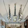 Iluminação KTV de Negócios Sala VIP Área de Negociação Lustre de Couro Suíte Privada Mesa de Bilhar Lustre Combinado