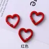 Cierre de Resorte en Forma de Corazón Pintura Horneada Colorido Aro Abierto para Llavero Colgante de Teléfono Hebilla de Bolso Accesorios de Joyería Hechos a Mano DIY