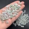 Ventas Directas de Fábrica jade natural de Myanmar hebilla de seguridad pequeña mini aro para correr cuentas sueltas accesorios DIY accesorios