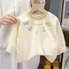 Camiseta Infantil Algodón Puro Otoño Nuevo Estilo Niños Dibujos Animados Elegante Niñas Ropa Interior Manga Larga Bebé Ropa Infantil