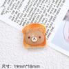Pão de chocolate Alimentos Play Creme Cola Acessórios Resina DIY Acessórios Cartoon Hairpin Hole Shoes Fivela Decoração Acessórios
