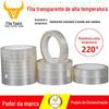 Fita PET Transparente de Alta Temperatura Guangdong Fita de Silicone Isolante Transparente Sem Marcas Isolamento Resistente a Altas Temperaturas Sem Resíduos