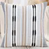 1 Pieza Funda Decorativa de Cojín Jacquard Rayado Estilo Bohemio Sin Relleno, Tela de Lino para Sofá de Sala de Estar, Disponible para Dropshipping
