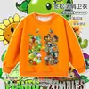Plantas vs. Ropa Periférica de Zombies Caricatura Pistaplantas Sudadera Infantil Sudadera de Manga Larga Otoño/Invierno Top para Niños