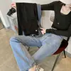Jeans de Cintura Alta Pierna Ancha para Mujer Primavera y Otoño 2024 Nuevos Pantalones Largos Rectos Sueltos