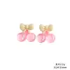 Accesorios de Oso Cereza con Lazo de Dibujos Animados Material para Manualidades DIY Pegamento de Crema Funda de Teléfono Imán para Nevera Hebilla de Zapato