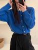 Cárdigan Suéter de Punto Redondo de Colores Dulces con Botones Dorados para Mujer Otoño e Invierno, Suéter de Punto Holgado Estilo Coreano para Mujer, Estilo Casual Japonés y Coreano