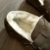 Liquidación de Fin de Año41 Talla Grande Gamuza Piel de Vaca Lana Zapatos Birkenstock Piel Genuina Casual Retro Zapatos de Algodón Peludos