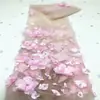 Malla de Tela Bordada 3D, Tela Bordada Estéreo con Cuentas Hecha a Mano, Tela para Vestido de Ropa de Primavera y Verano Lista para la Venta