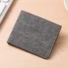 Billetera corta de lona para hombre billetera billetera con cremallera para hombre billetera de mezclilla para hombre nueva para hombre ultradelgada no estándar