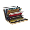 Monedero Metálico Antipolvo Antidesmagnetización Soporte para Tarjetas de Negocio Botón Acero Inoxidable Organizador Estuche para Tarjetas de Crédito Estuche para Tarjetas de Negocio