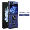 Adecuado para Samsung Z Flip 50% de descuento Funda para Teléfono Plegable, Anticaídas de Grado Militar Z Flip6 Cubierta Protectora con Anillo Magnético para Montaje en Coche