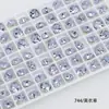 Pedras de Strass Roxo Lavanda para Nail Art Strass Irregulares com Base Pontiaguda Acessórios para Joias DIY Tendência Xiaohongshu Strass para Unhas Usáveis