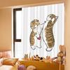 Ins caricatura lindo gato sanador velcro cortina partición de cocina dormitorio baño tela oscurecimiento sin perforaciones