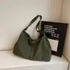 Bolso de Color Sólido de Gran Capacidad con Textura de Moda para Mujer 2026 Nuevo Bolso de Hombro Casual Simple Bolso Tote para Viaje y Commute