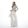 Pantalones Casuales Anchos de Pierna Ancha, Simples, Sueltos, con Tachuelas, de Cintura Baja, Estilo Vintage, Nuevos para Otoño/Invierno 2026, admite envío directo