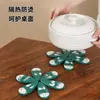 Posavasos de Madera Maciza con Aislamiento Térmico para Árbol de Navidad Transfronterizo, Posavasos con Forma de Árbol, Decoración de Mesa, Posavasos Creativo Anti-quemaduras, Posavasos Resistente a Altas Temperaturas para Ollas y Tazones