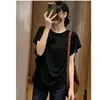 Camiseta de manga corta con volantes de moda para mujer, nuevo estilo de verano 2026, moderna, holgada, adelgazante, versátil y rejuvenecedora
