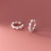 Love Lodge Plata Esterlina S925 Brillante Redondo Diamante Clip para Oreja Estilo Ins Clip para Oreja Fresco Joyería para Oreja Femenina M03137