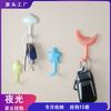 Gancho de pared luminoso transfronterizo gancho trasero de puerta gancho fuerte sin costuras gancho adhesivo sin costuras gancho de pared para baño cocina