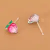 Corea del Sur estilo elegante pendientes personalizados pendientes de resina simples y elegantes pendientes acrílicos pequeños exquisitos y femeninos