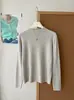 Blusa de Tricô Estilo Japonês Coreano Simples Macia Grudenta Gola Alta Meia Manga Feminina Outono Inverno Retro Versátil Camada Base Camada Interna Camada Externa