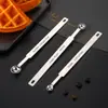 Venta directa de fábrica juego de cucharas medidoras de acero inoxidable 304, cuchara medidora para condimentos y café, herramienta para hornear con escala, leche en polvo