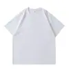 220g 40 Unidades Camiseta 100% Algodón Pesada Manga Corta Holgada Hombro Caído Doble Aguja Lisa Camisa Cultural Ropa de Trabajo Personalizada