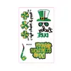 Nuevo Producto Transfronterizo: Calle. Pegatinas de Tatuaje de Brillo del Día de San Patricio, Pegatinas de Tatuaje de Trébol para Fiesta del Festival Irlandés