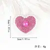 Nuevo Estilo Coreano Borde de Perlas Rojo Rosa Estrella de Pedrería Luna Corazón Pedrería Termoadhesiva Patrón de Estampado en Caliente DIY Funda para Teléfono Accesorios para Bolsos Venta al por Mayor