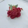 5 Cabezas de Crisantemo Blanco Tierno al Óleo, Venta al por Mayor desde el Fabricante, Flores Artificiales para Decoración de Habitaciones, Accesorios para Fotografía, Flores Simuladas