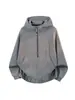 Sudadera deportiva con capucha y media cremallera para hombre, corte holgado, estilo primavera y otoño, chaqueta cálida y transpirable de manga larga