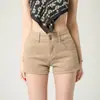 Shorts de Mezclilla Khaki Estilo Americano Chica Picante 2026 Verano Modernos Versátiles Nuevos de Cintura Alta Adelgazantes para Figuras Pequeñas