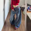 Pantalones Rectos de Mezclilla para Mujer, Estilo Coreano, Corte Delgado, Cómodos, Sueltos, Versátiles, con Efecto de Caída, Favorecedores para Figuras de Pera, Ocultan Imperfecciones